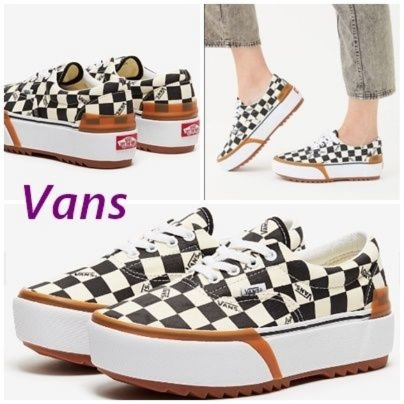 checkerboard era stacked shoes